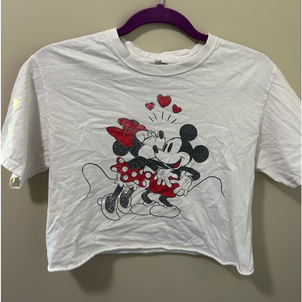 Disney Minnie and Mickey Cropped Tee